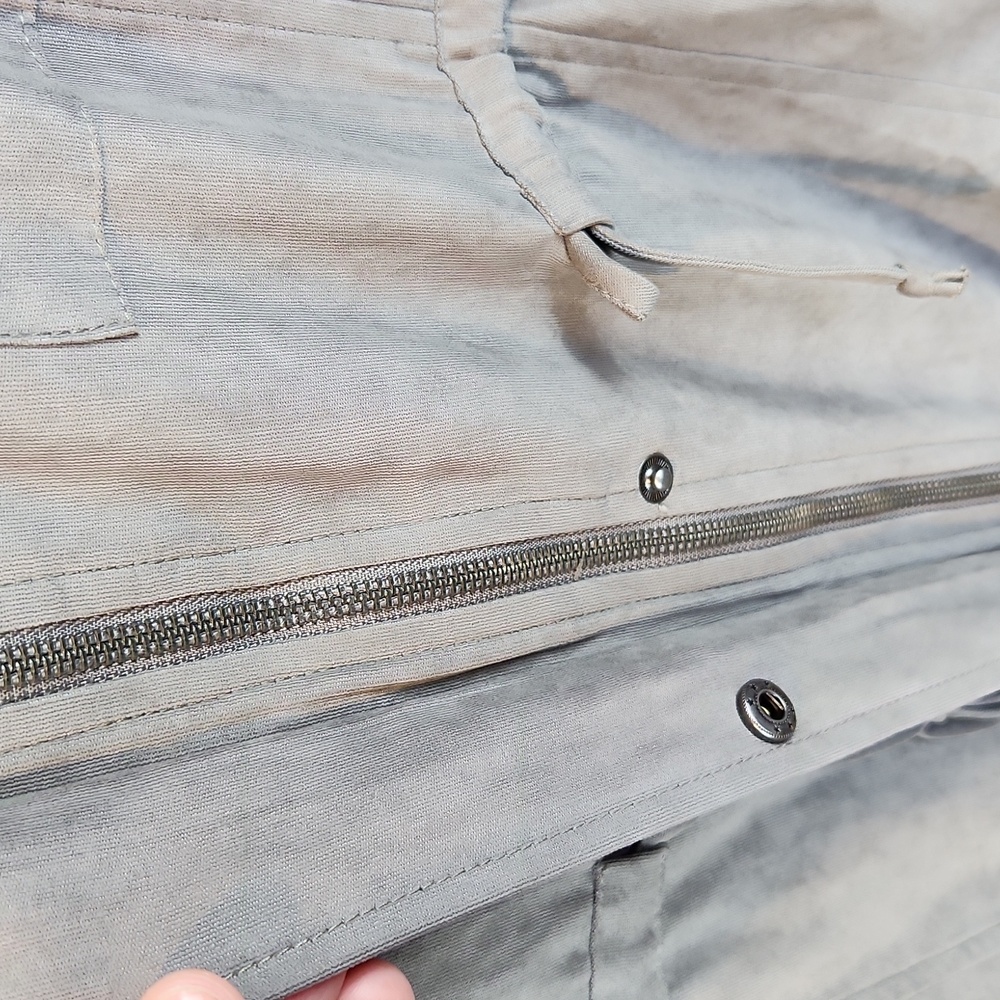 Staccato Dove Gray Shacket Duster Utility Jacket L - Picture 5 of 15